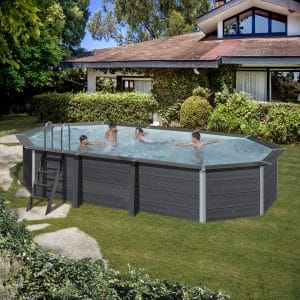 Komposit pool djup 124cm